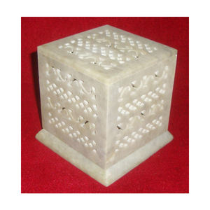 Square Natural Stone Hand Carved <b>Tea</b> Light Candle <b>Stand</b> - Product Image 1