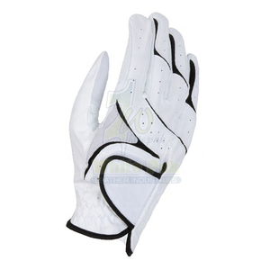 Guantes de golf de piel de oveja de color sólido de calidad superior personalizables Cuero de mano izquierda y derecha con logotipo personalizable - Product Image 2