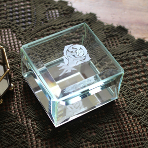 Caja de cristal con forma de rosa, joyería de cristal, anillo de compromiso, caja de regalo - Product Image 1
