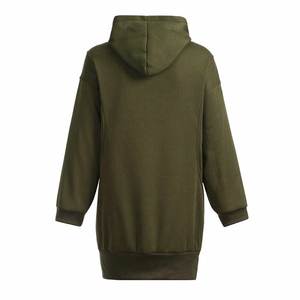 Sweat à capuche en coton blanc pour femmes, pull, surdimensionné, streetwear, couleur unie française, épaules tombantes - Product Image 3