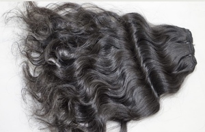 Raw Premium 10 pièces ensemble bouclés non transformés vierge gris naturel fermeture frontale pince à queue de cheval indien Remy Machine de cheveux humains - Product Image 5