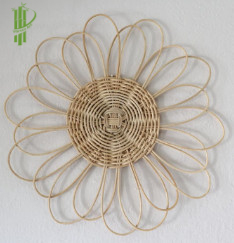 Placa de bambú tejida hecha a mano, artesanía, decoración de pared - Product Image 2