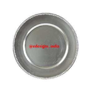 Designer Metal Charger Plate Round Shape Decorative Handmade Under Plate Latest Arrival Affordable High Quality Serving <b>Platter</b> - Product Image 4