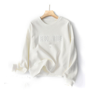 Sudaderas con capucha bordadas en blanco para hombre y mujer, ropa de calle, OEM, 3D, Unisex, venta al por mayor - Product Image 3