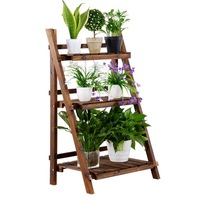 Support à fleurs en bois de manguier sculpté à la main de qualité supérieure, élégant, pour l'intérieur/l'extérieur, support décoratif pour plantes de jardin, simple et classique