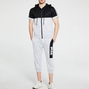 Chándal de algodón de terciopelo para hombre y niño, sudaderas personalizadas unisex, conjunto de dos piezas sin mangas, chándales cortos de verano - Product Image 3