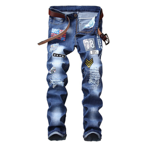 Custom Your Own Design <b>Men</b> Denim Jeans Pants All Cotton Straight <b>Men</b> Pants - Product Image 3