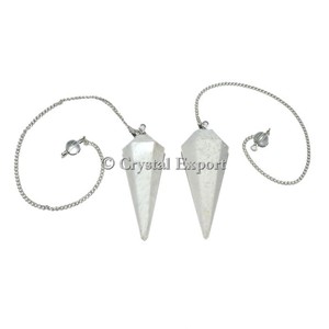 Proveedor de Scolecite 6 péndulo facetado: Scolecite 6 péndulo facetado a la venta péndulos de cristal curativos - Product Image 1