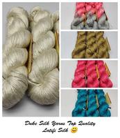 Prix d'usine Fil de soie de mûrier naturelle pure 48nm 100 fils, filé en cône, teint, pour broderie et tricot à la main, écologique, qualité supérieure