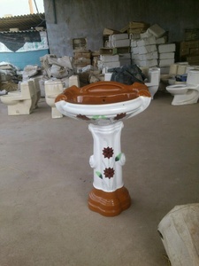 Wash Basin Pedestal Decorative Set Coffee Brown Color Set Ceramic Bathroom Lavabo Sink Porcelain Sanitary Ware <b>Products</b> - Product Image 2