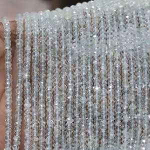 3mm naturel bleu aigue-marine facettes Rondelle perles de pierres précieuses pour bijoux de mode perles de haute qualité fournisseur à livraison gratuite - Product Image 2