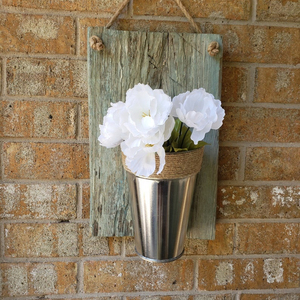 Florero de metal plateado Nuevo estilo Florero decorativo hecho a mano de alta calidad para colgar en la pared - Product Image 3