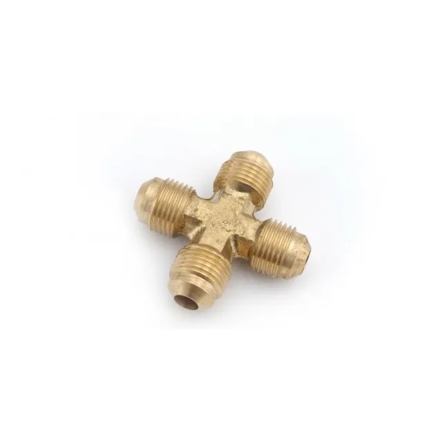 Forged Brass Bronze Cross Threaded Tee Male & Female 4-way Sanitary Coupling Pipe Flare Fittings Square Tube Connectors Plumbing