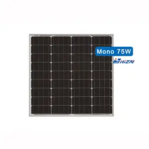 HIZN, заводская цена, 75 Вт, 36 ячеек, солнечный PV модуль, 75 Вт, моно фотогальванические солнечные панели