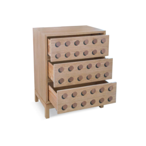 Meuble de rangement Lego moderne avec tiroirs, finition naturelle, pour salon, maison, hôtel, armoire de rangement en bois - Product Image 3