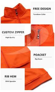 เสื้อฮู้ดแบบรูดซิปสำหรับผู้ชายเสื้อวอร์มผ้าฝ้ายหนาผ้าฟลีซแบบปรับแต่งได้ - Product Image 3