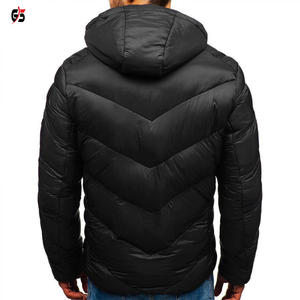 Vestes bouffantes de vêtements pour hommes, sweat à capuche avec fermeture éclair et Logo personnalisé de haute qualité, en tissu Polyester, Service OEM - Product Image 3