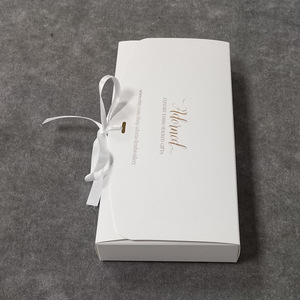 Eco Friendly Cardboard <strong>Envelope</strong> <strong>Packaging</strong> Gift Boxes with Ribbon Gold Foiled logo - Product Image 3