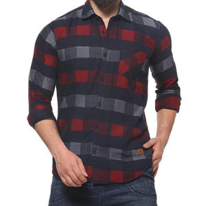 เสื้อเชิ้ตแขนยาวทรงสลิมฟิตของผู้ชาย,เสื้อเชิ้ตทางการพิมพ์ลายลำลองแนวธุรกิจ - Product Image 1