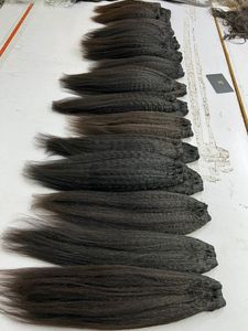 EXTENSIONS de cheveux REMY crépus lisses avec cuticules alignées 100% lisses et soyeuses, sans emmêlement, sans perte, DOUBLE faisceau étiré - Product Image 2