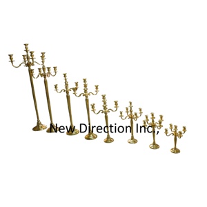 Candelabro de 5 brazos, soporte para velas, Decoración de mesa de cena, soporte para velas, decoración de fiesta de boda de lujo, soporte para velas - Product Image 1