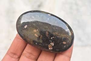 Nuummite Palmstone Wholesale Crystal Nuummite Tower Palm Natural Crystal From India Handmade Crystal - Product Image 2