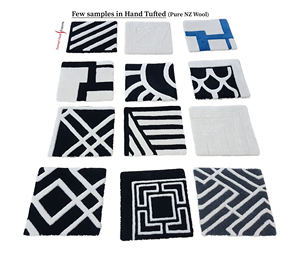 Tapis de sol en coton touffeté à la main, brodés et personnalisés, tout en boucle, tapis bon marché pour les halls d'hôtel à bas prix, style élevé - Product Image 4