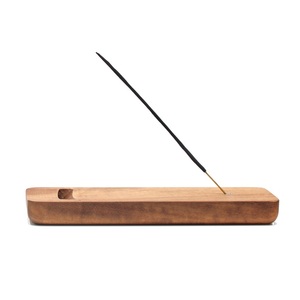 Porte-bâton d'encens en métal massif avec attrape-cendres Accessoires de parfum rétro et élégants Brûleur d'encens en cuivre - Product Image 2