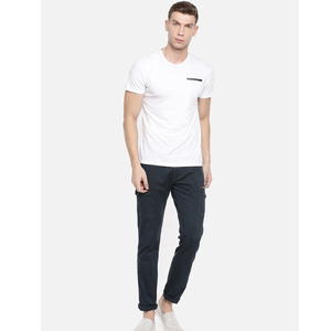 Men Side Pocket Wholesale Jogger Plain Cargo Pants In Cotton Jeans Fabric With Side Pockets - Product Image 4