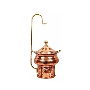 Chauffe-plats martelé en laiton avec la meilleure qualité chauffe-plats de taille personnalisée pour une utilisation dans les hôtels et les restaurants - Product Image 1