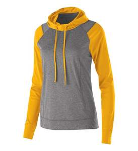 Prix de gros Tops pullover à la mode pour hommes et femmes Col montant à manches longues avec logo et poche sur le devant - Product Image 2