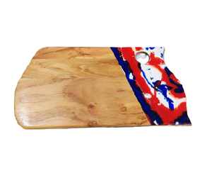 Tabla de Cortar de Resina y Madera de Mango Ecológica de Diseño Superior, Hecha a Mano para Uso en la Cocina, 42x28cm, Artesanía de Calidad, Nueva, India - Product Image 2