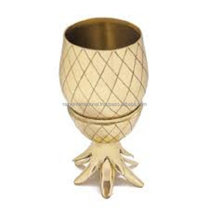 Seau à glace en aluminium plaqué cuivre, design ananas, durable, fait main, capacité 2L - Product Image 6
