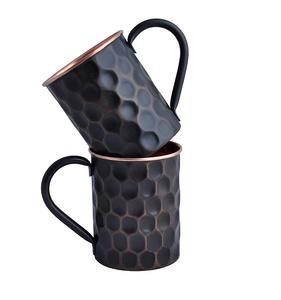 Taza de servicio de diseño atractivo en color negro cobre Taza de mula de Moscú con mango de latón a precio asequible - Product Image 6