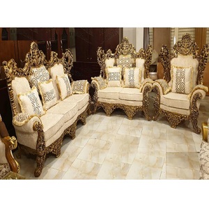 Fuers — ensemble de canapés 6 places, mobilier de salon classique indien, Style traditionnel fait à la main, meilleure qualité - Product Image 1