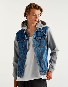Sweats à capuche en denim en gros pour hommes, coupe ajustée, style japonais, ensembles de saison printanière, logo personnalisé, grande taille, séchage rapide, respirant, OEM - Product Image 6