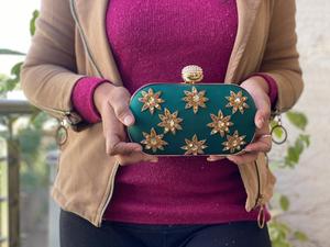 กระเป๋าคลัตช์งานเย็บปักสำหรับผู้หญิง,กระเป๋าคลัตช์สำหรับงานแต่งงานปาร์ตี้ตอนเย็นกระเป๋าคลัตช์สำหรับเจ้าสาวกระเป๋าสำหรับงานแต่ง - Product Image 5