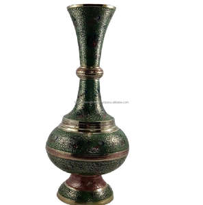 Pot de fleur imprimé coloré en métal pour vases à fleurs décoratifs en laiton fait pot de fleur décoratif en métal indien pour la décoration intérieure - Product Image 3