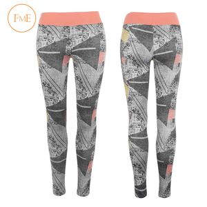 Mallas de Yoga de cintura alta ajustadas para mujer, ropa deportiva e informal con estampado de logotipo personalizado de alta calidad 100% con estilo de cintura media - Product Image 6