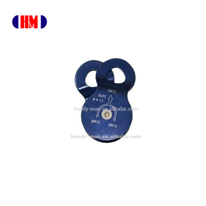 Poulie miniature en aluminium 32kN à double rangée pour corde de 13 mm, escalade et sauvetage - Product Image 1