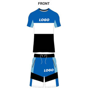 Summer colour block Shorts and t <b>shirts</b> Sets custom logo <b>Men</b> Summer Fitness Shorts Clothing Breathable <b>Men</b> Summer Shorts Set - Product Image 2