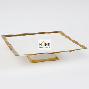 Bandejas de madera y Metal para servir en la cocina, bandeja de lujo de Metal y madera, venta al por mayor - Product Image 3