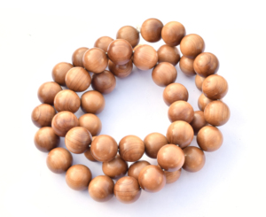 Cuentas redondas de sándalo sin terminar de 20 mm para la fabricación de pulseras - Product Image 2