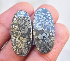 Par combinado de pendientes de oro Apache, al por mayor, marcasita, Gema Natural, pirita de alta calidad - Product Image 5