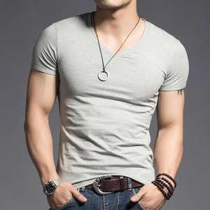 Camisetas personalizadas de algodón para hombres, camisa de cuello redondo de alta calidad con logotipo Oem, talla americana, color rojo y seda, venta al por mayor, 100% - Product Image 4