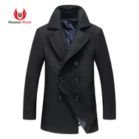 Hommes décontracté affaires Long manteau à capuche pardessus fourrure décoration bouton brodé coton rembourré grande taille imprimer vêtements d'extérieur vente