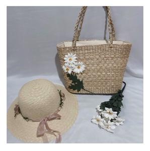 Sac en paille à imprimé léopard pour femmes, petite taille, couleur personnalisée, fabriqué en usine au Vietnam, livraison directe - Product Image 1