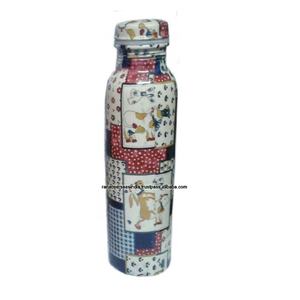 Nouvelle bouteille d'eau en cuivre au design moderne Avantages pour la santé ayurvédique gratuite et réutilisable pour la salle de sport et les voyages à domicile - Product Image 1