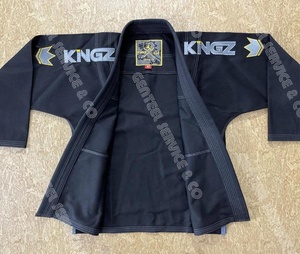 Black Custom Made 100% Cotton BJJ Gi with High Quality Embroidery Durable 450g Fabric for Unisex Adults - Product Image 3