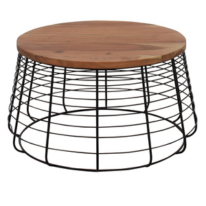 Table antique en fil métallique en bois Table de canapé étroite élégante et fonctionnelle avec pieds incurvés gracieux - Product Image 1